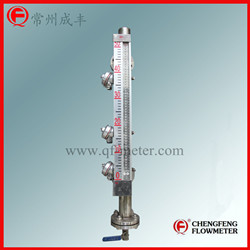 UHC-517C Magnetical level gauge turnable flange connection [CHENGFENG FLOWMETER] Stainless steel tube alarm switch & 4-20mA out put Chinese professional manufacture