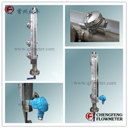 UHC-517C Stainless steel tube turnable flange connection Magnetical level gauge [CHENGFENG FLOWMETER] 4-20mA out put  alarm switch  Chinese professional manufacture