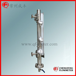 UHC-517C  Magnetical level gauge turnable flange connection [CHENGFENG FLOWMETER] Stainless steel tube alarm switch & 4-20mA out put Chinese professional manufacture